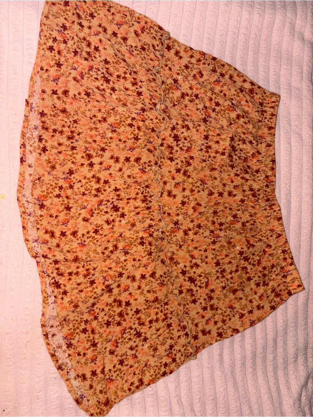 Floral Yellow Orange Summer Skirt
